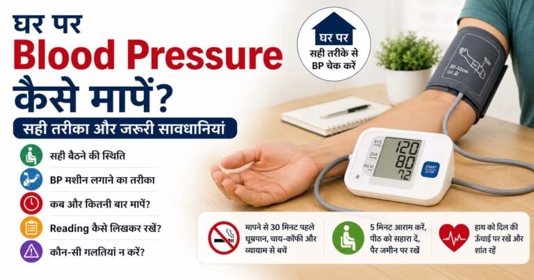 घर पर Blood Pressure कैसे मापें