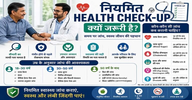 नियमित Health Check-up और जरूरी स्वास्थ्य जांच