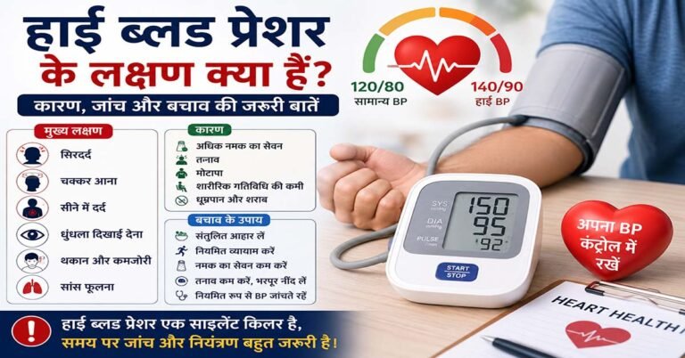 हाई ब्लड प्रेशर के लक्षण और रक्तचाप की जांच