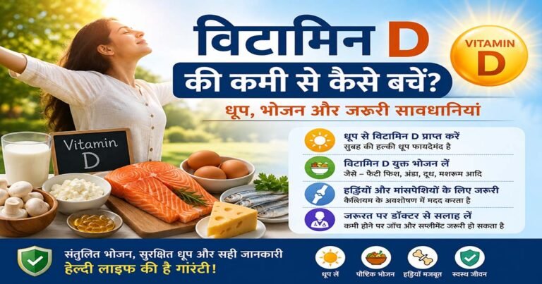 विटामिन D की कमी से बचाव के लिए धूप और Vitamin D युक्त भोजन