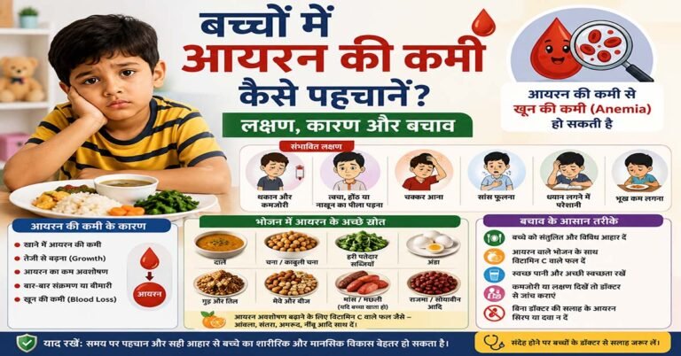 बच्चों में आयरन की कमी के लक्षण और बचाव