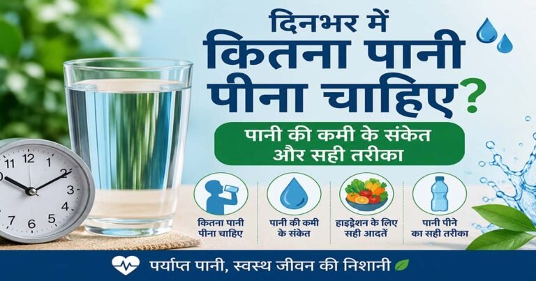 दिनभर में कितना पानी पीना चाहिए और पानी की कमी के संकेत