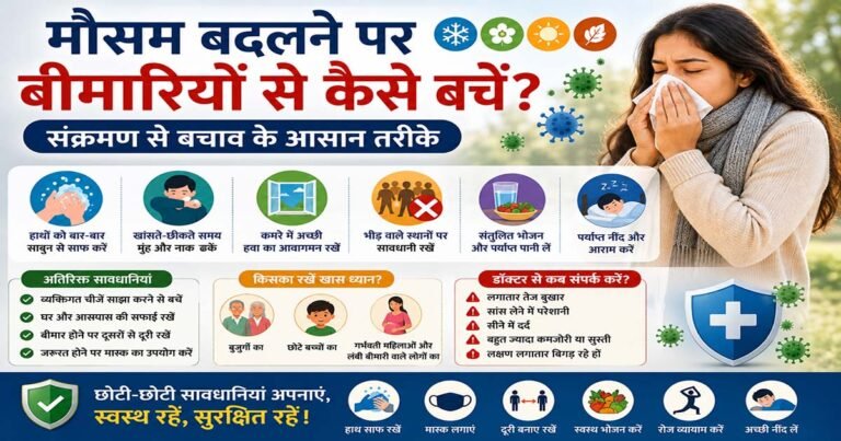मौसम बदलने पर संक्रमण और बीमारियों से बचाव के आसान तरीके